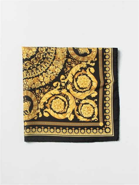 foulard nero oro versace|versace foulard scarf.